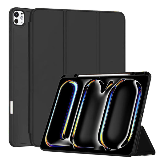 Hoes voor Apple iPad Pro 13 (2024), Techsuit, Flex Trifold, Zwart