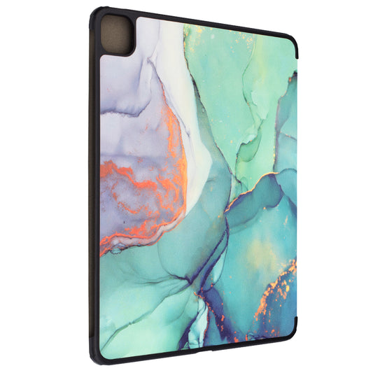 Hoes voor Apple iPad Pro 13 (2024), Techsuit, FoldPro Green Time, Multicolor