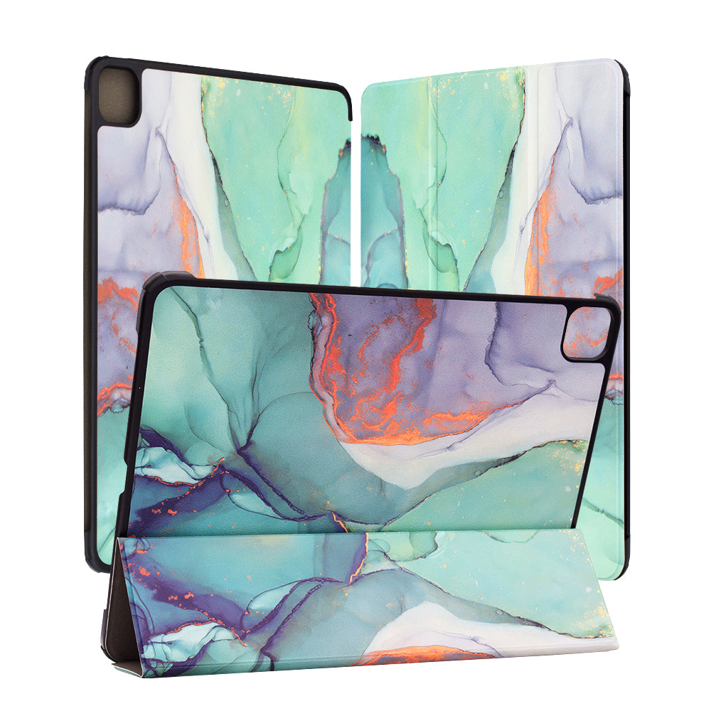 Hoes voor Apple iPad Pro 13 (2024), Techsuit, FoldPro Green Time, Multicolor