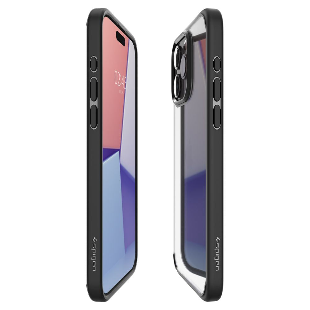 Beschermhoes voor Apple iPhone 15 Pro Max, Spigen, Ultra Hybrid, zwart ACS06570 