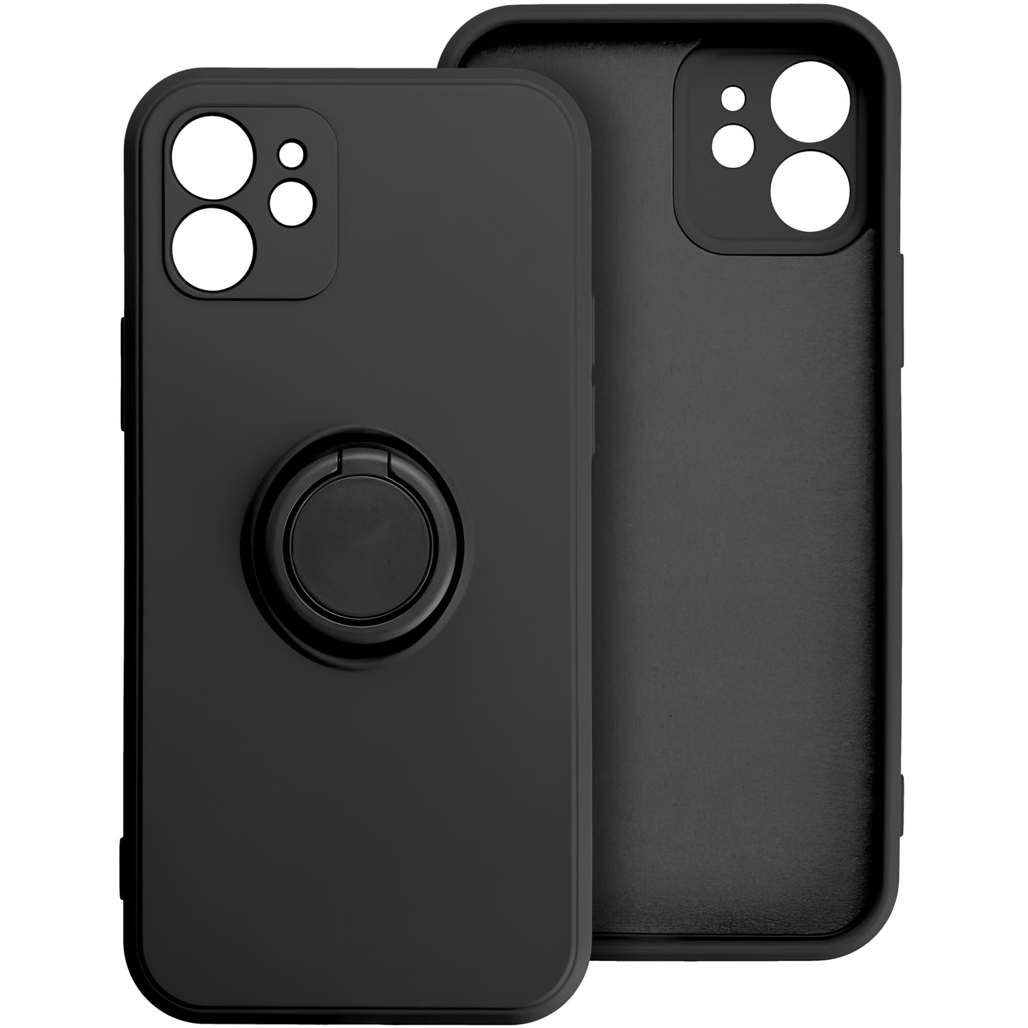 Hoesje voor Apple iPhone 16 Plus, OEM, Silicone Ring, Zwart
