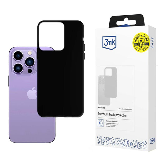 Hoes voor Apple iPhone 14 Pro Max, 3MK, Mat Zwart