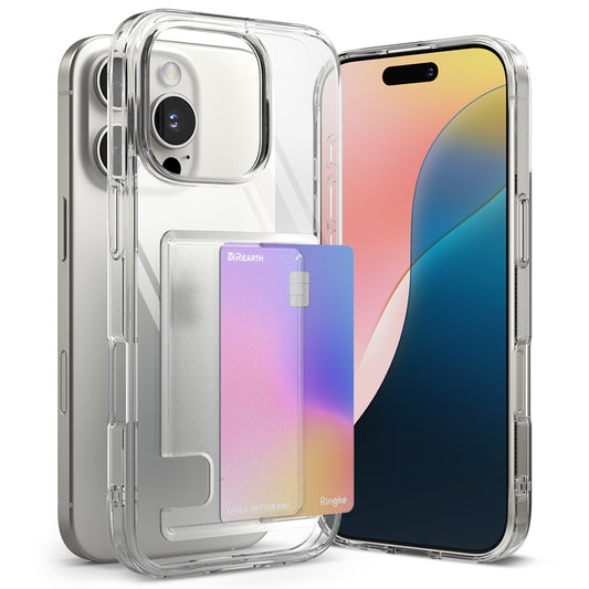 Hoes voor Apple iPhone 16 Pro Max, Ringke, Fusion Card, Transparant