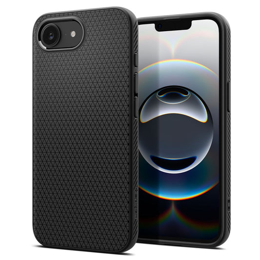 Hoes voor Apple iPhone 17e / 16e, Spigen, Liquid Air, Zwart ACS09161