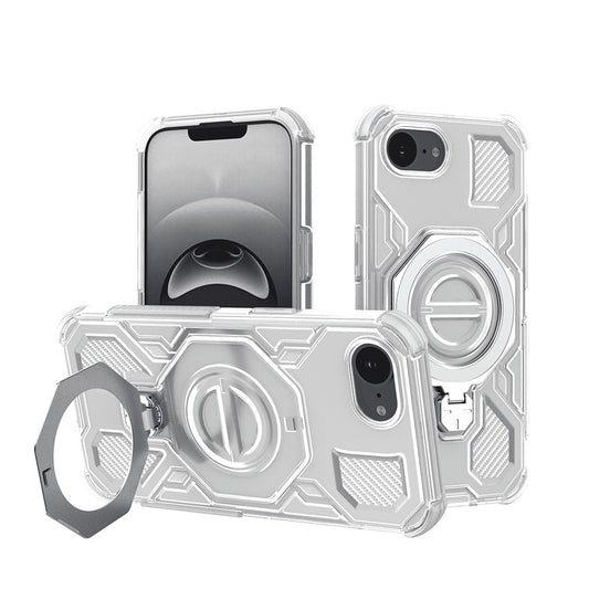 Hoes voor Apple iPhone 17e / 16e, Techsuit, Carbon Shield Pro, Wit