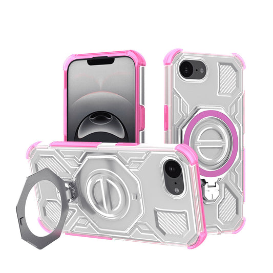 Hoes voor Apple iPhone 17e / 16e, Techsuit, Carbon Shield Pro, Roze