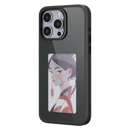 Case for Apple iPhone 15 Pro Max, OEM, Customized E-Ink Display, Black