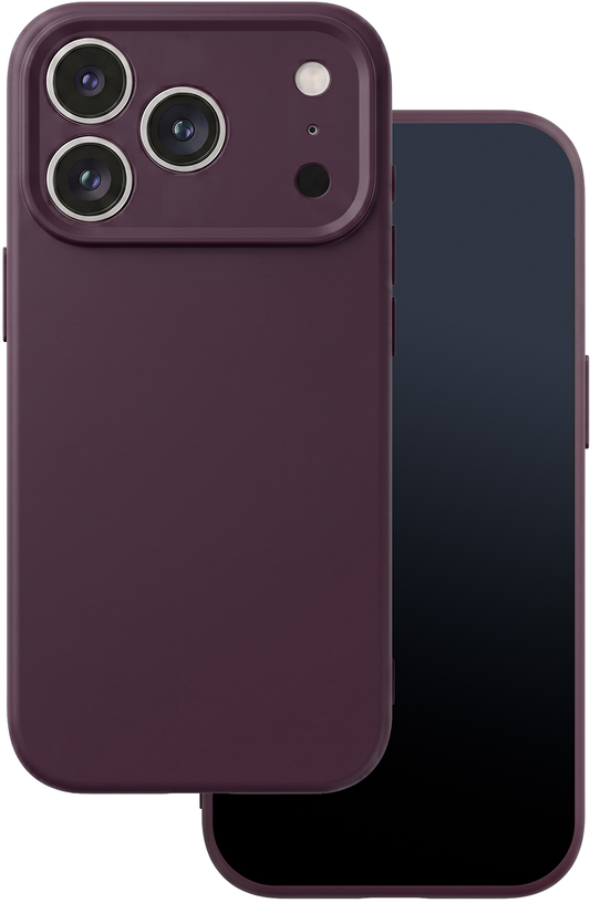 Hoesje voor Apple iPhone 18 Pro / 17 Pro, OEM, Siliconen, Wijnrood