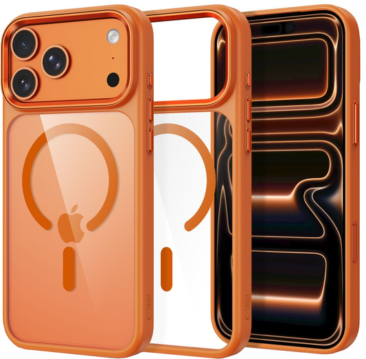 Hoesje voor Apple iPhone 18 Pro / 17 Pro, Tech-Protect, Magmat CC, Transparant Oranje