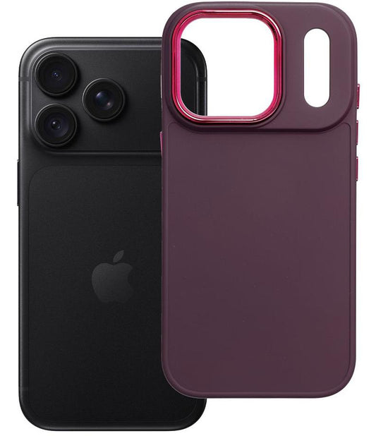 Hoesje voor Apple iPhone 18 Pro / iPhone 17 Pro, OEM, Frame, bordeauxrood