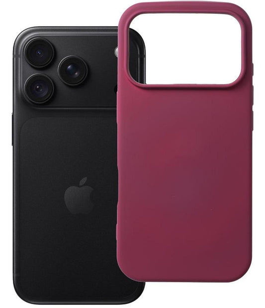 Hoesje voor Apple iPhone 18 Pro / iPhone 17 Pro, OEM, siliconen, bordeauxrood