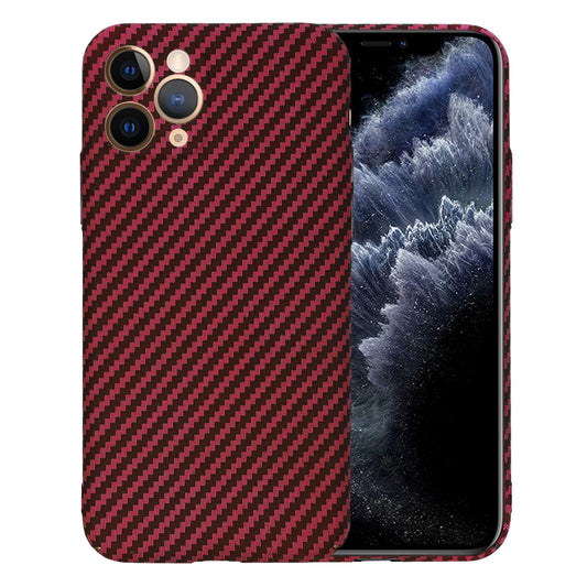 Hoes voor Apple iPhone 11 Pro, Techsuit, Carbonite FiberShell, Rood