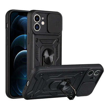 Hoes voor Apple iPhone 11, Techsuit, CamShield, Zwart