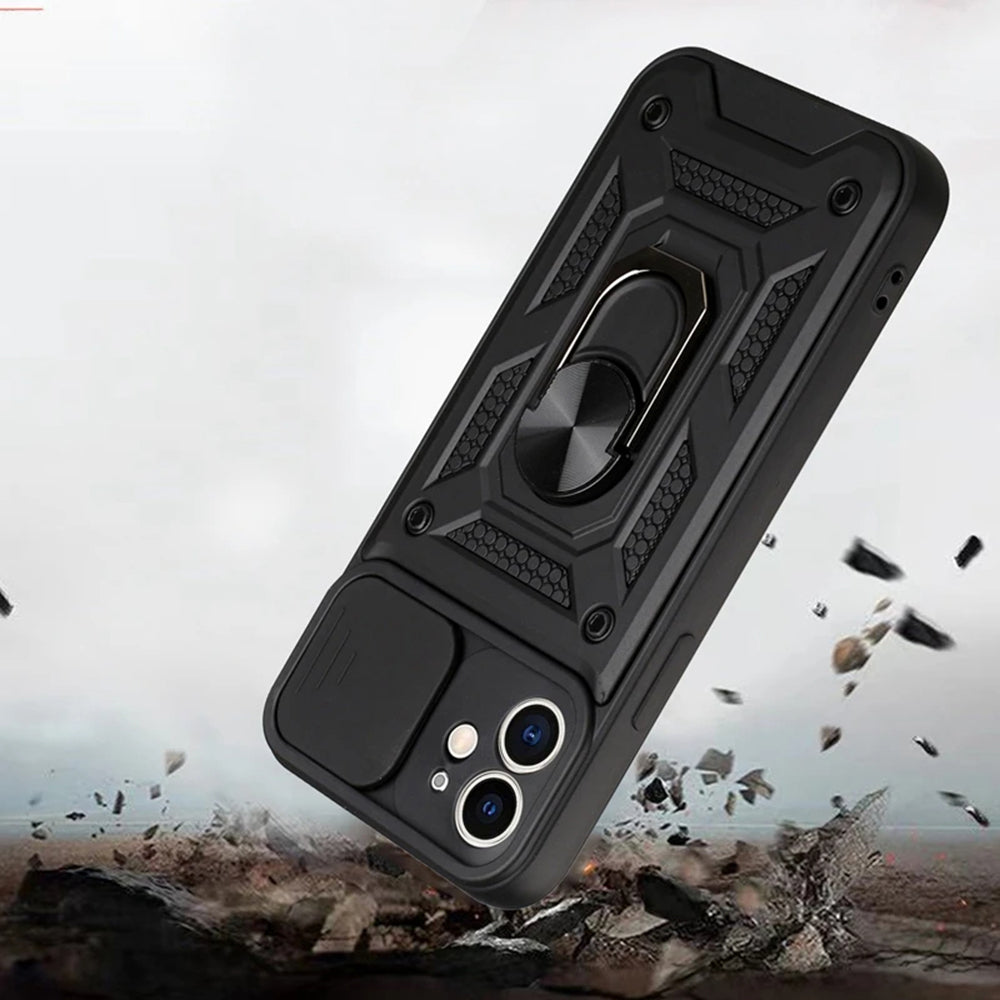 Hoes voor Apple iPhone 11, Techsuit, CamShield, Zwart