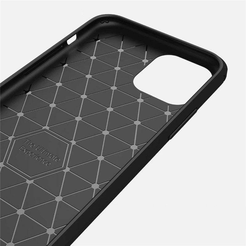 Hoes voor Apple iPhone 11, Techsuit, Carbon, Zwart