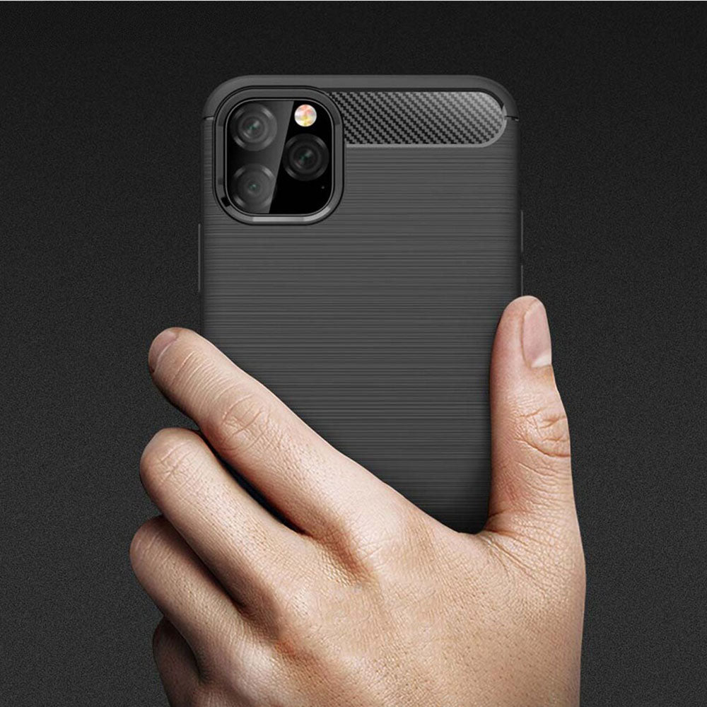 Hoes voor Apple iPhone 11, Techsuit, Carbon, Zwart