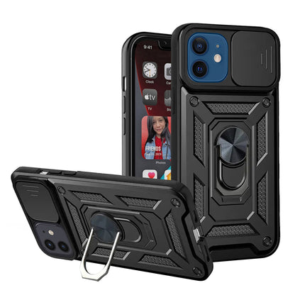 Hoes voor Apple iPhone 12 / 12 Pro, Techsuit, CamShield, Zwart