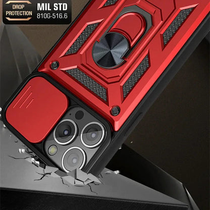 Hoes voor Apple iPhone 12 / 12 Pro, Techsuit, CamShield, Zwart