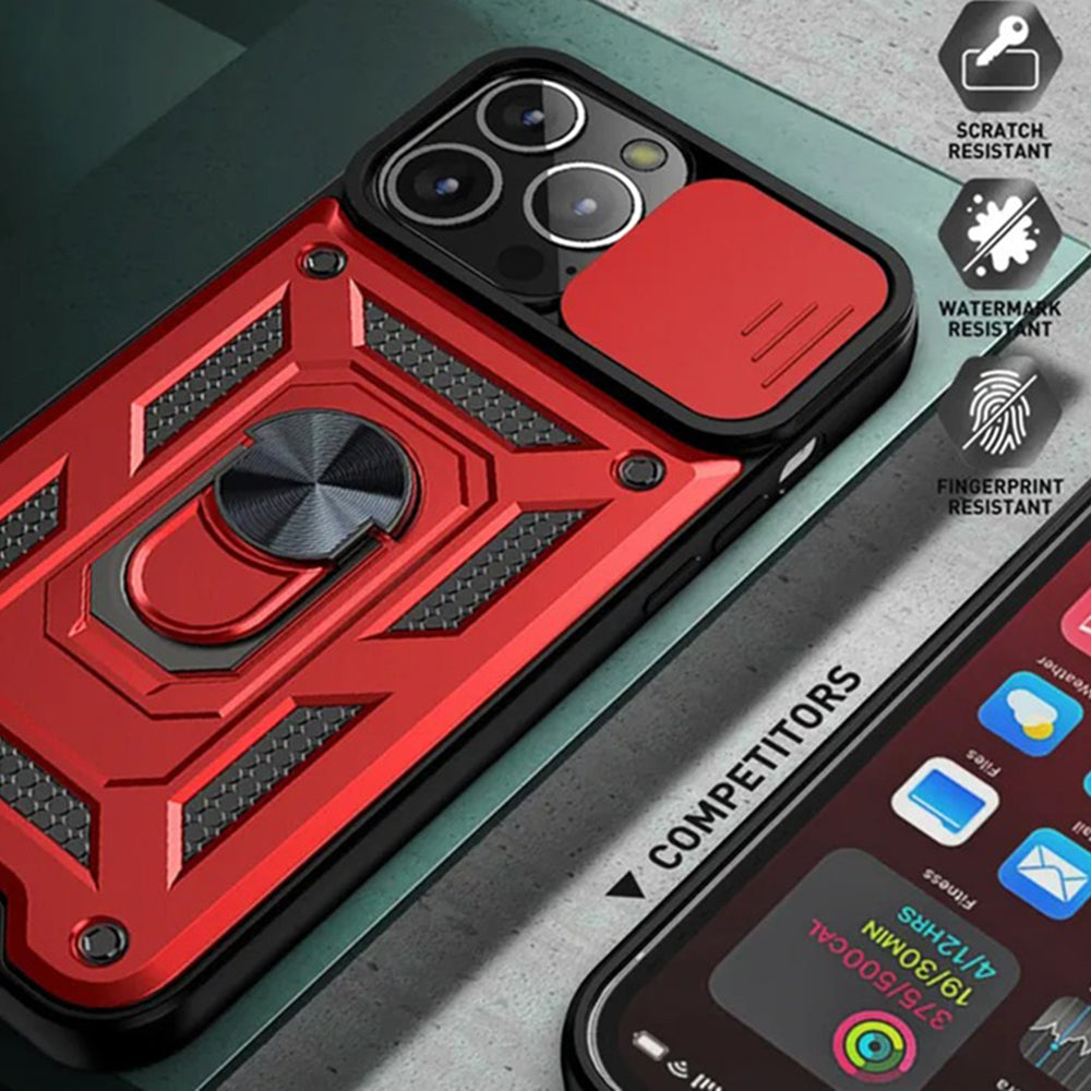 Hoes voor Apple iPhone 12 / 12 Pro, Techsuit, CamShield, Zwart