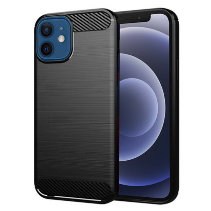 Hoes voor Apple iPhone 12 / 12 Pro, Techsuit, Carbon, Zwart