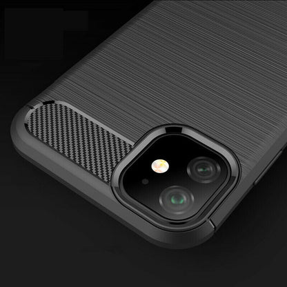 Hoes voor Apple iPhone 12 / 12 Pro, Techsuit, Carbon, Zwart