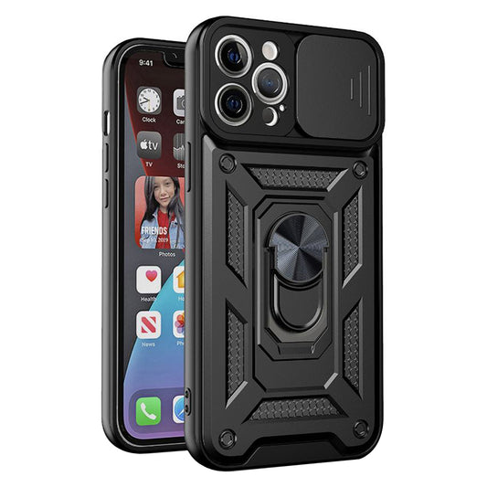 Hoes voor Apple iPhone 12 Pro Max, Techsuit, CamShield, Zwart