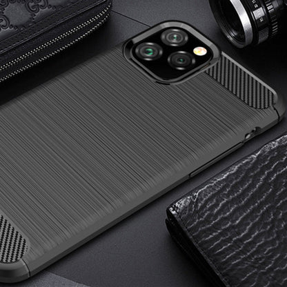 Hoes voor Apple iPhone 12 Pro Max, Techsuit, Carbon, Zwart