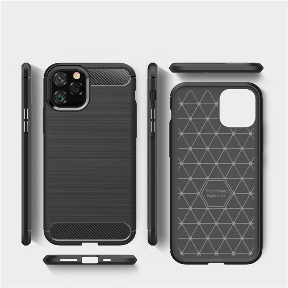 Hoes voor Apple iPhone 12 Pro Max, Techsuit, Carbon, Zwart