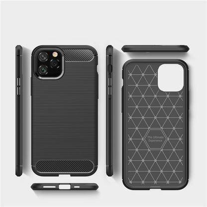 Hoes voor Apple iPhone 12 Pro Max, Techsuit, Carbon, Zwart