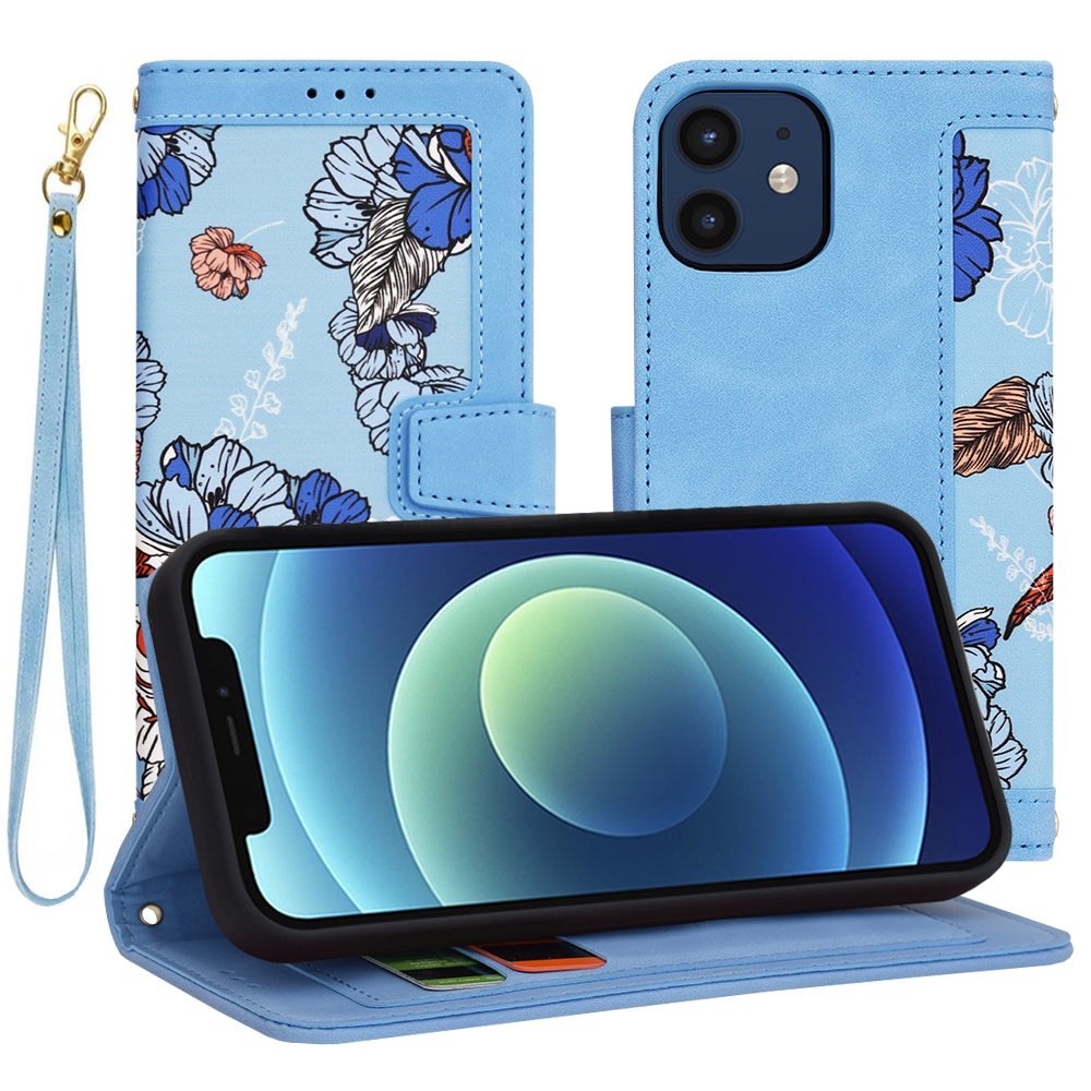 Hoes voor Apple iPhone 12 / 12 Pro, Techsuit, FlipCraft, Blauw