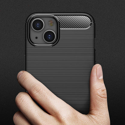 Hoes voor Apple iPhone 13 mini, Techsuit, Carbon, Zwart