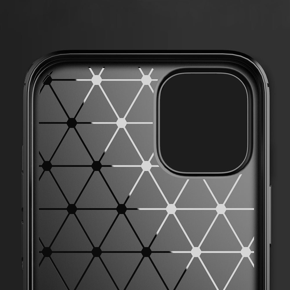 Hoes voor Apple iPhone 13 mini, Techsuit, Carbon, Zwart