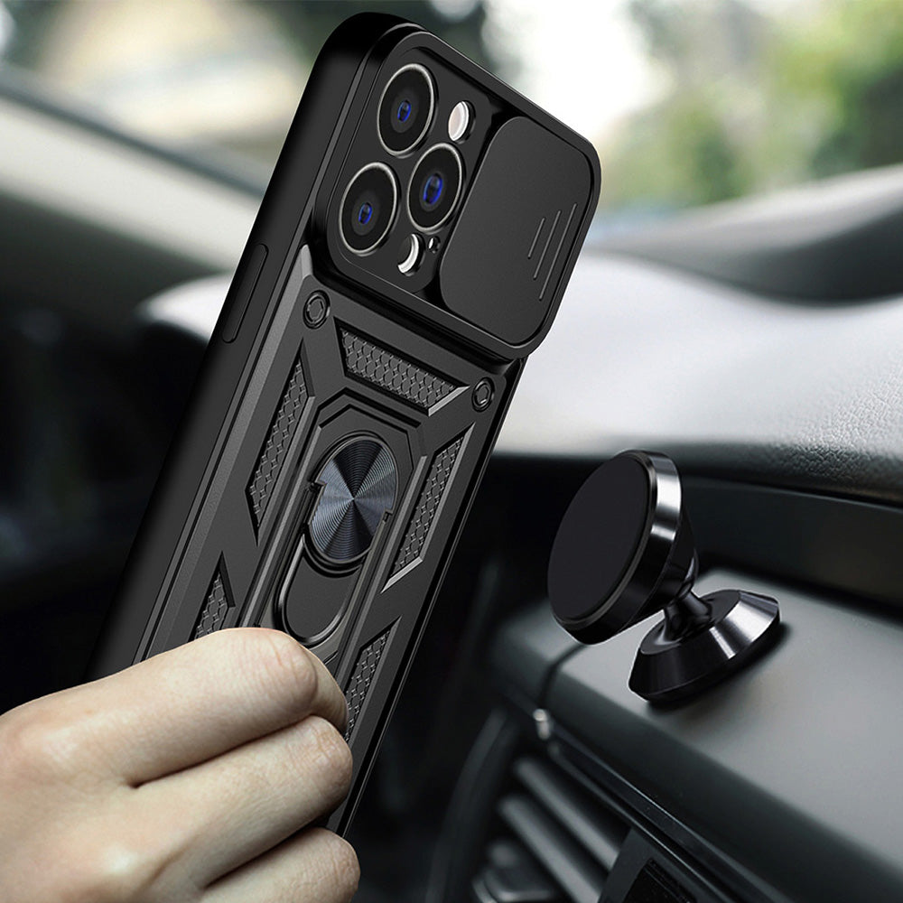 Hoes voor Apple iPhone 13 Pro Max, Techsuit, CamShield, Zwart