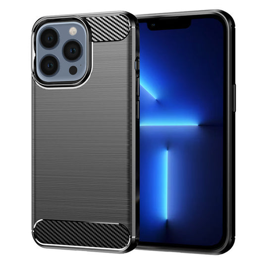 Hoes voor Apple iPhone 13 Pro Max, Techsuit, Carbon, Zwart