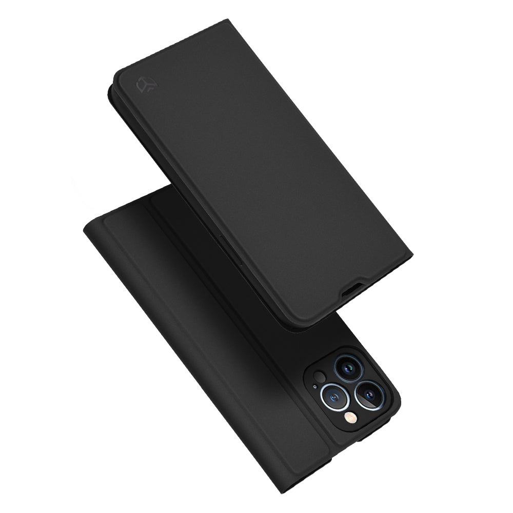 Hoes voor Apple iPhone 13 Pro Max, Techsuit, Magskin Book, Zwart