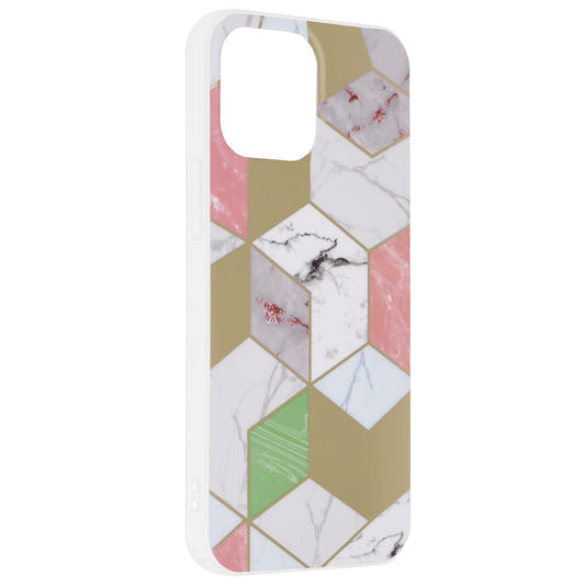 Hoes voor Apple iPhone 13 Pro Max, Techsuit, Marble, Paars