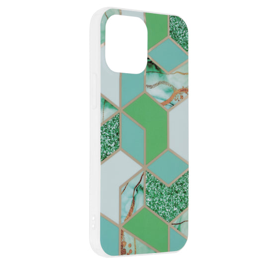Hoes voor Apple iPhone 13 Pro Max, Techsuit, Marble, Groen