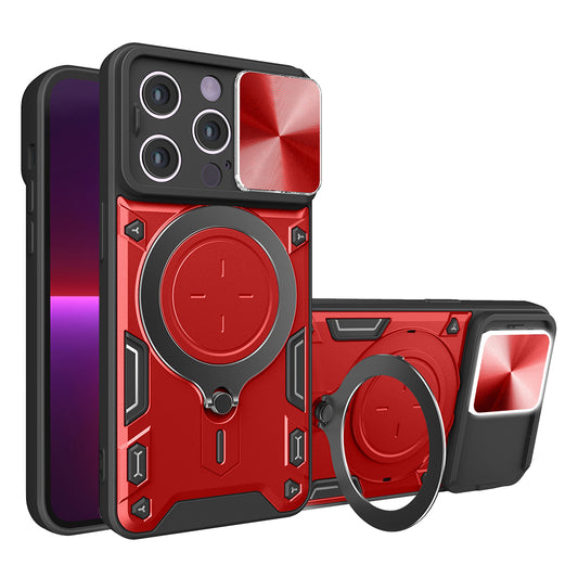 Hoes voor Apple iPhone 13 Pro, Techsuit, CamGuard Pro, Rood