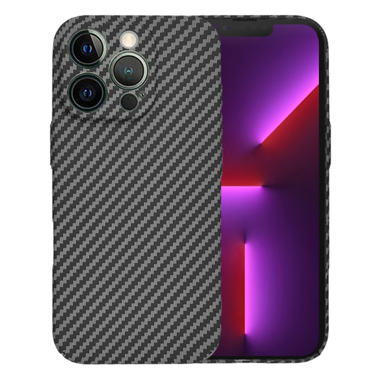 Hoes voor Apple iPhone 13 Pro, Techsuit, Carbonite FiberShell, Zwart