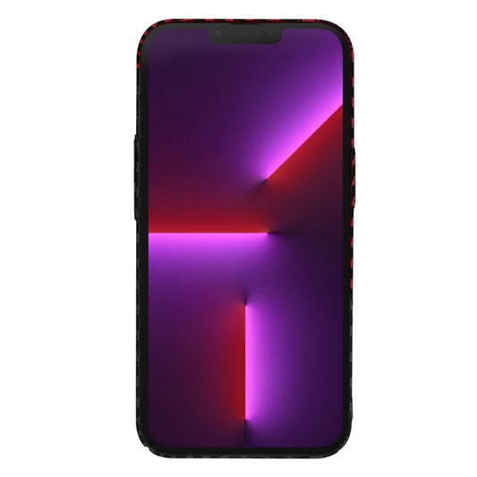 Hoes voor Apple iPhone 13 Pro, Techsuit, Carbonite FiberShell, Zwart Rood