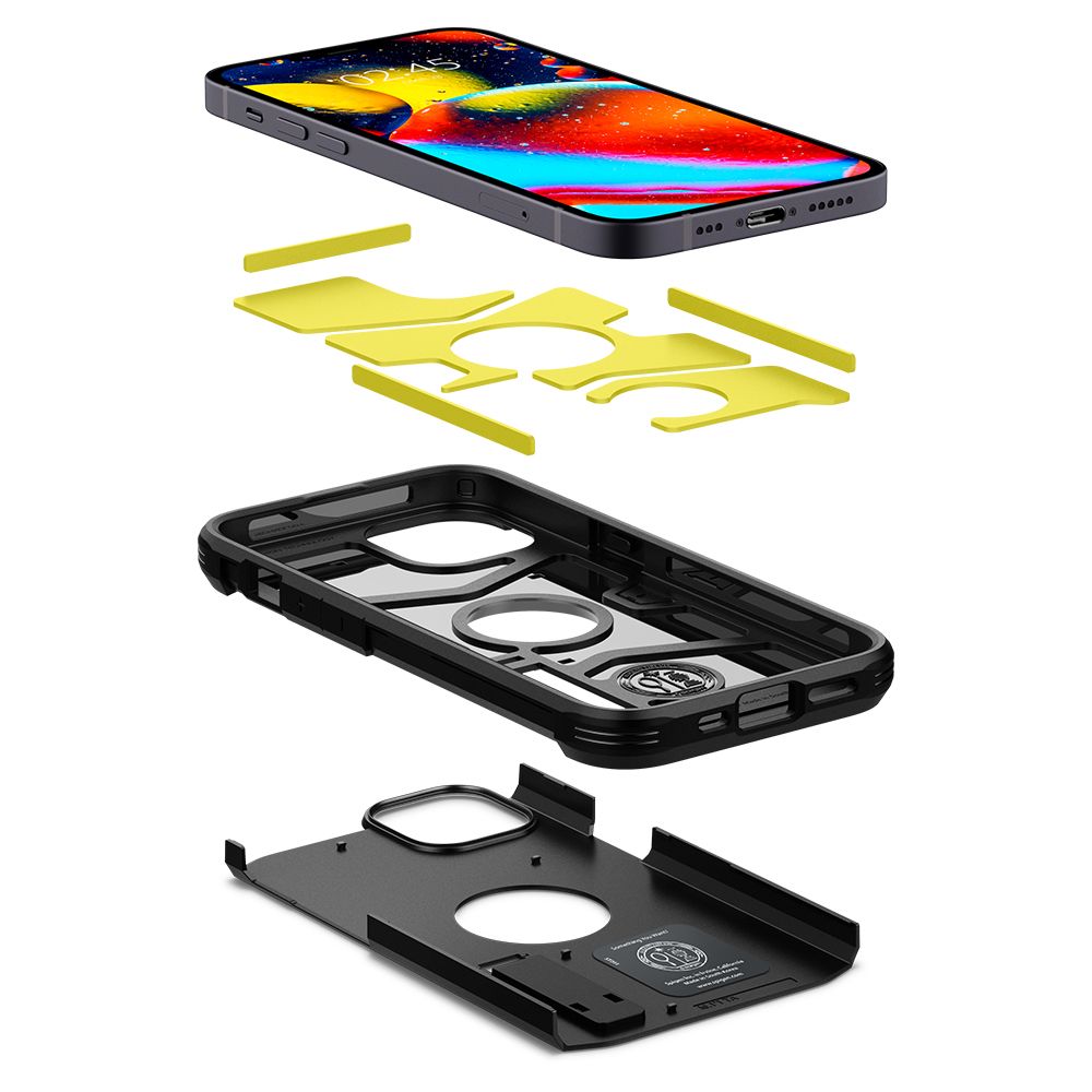 Hoes voor Apple iPhone 13, Spigen, Tough Armor, Zwart