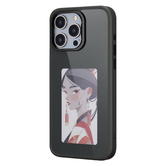 Case for Apple iPhone 14 Pro Max, OEM, Customized E-Ink Display, Black