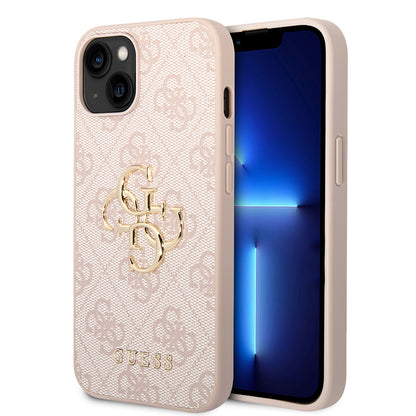 Hoes voor Apple iPhone 14, Guess, 4G Metal Logo, Roze