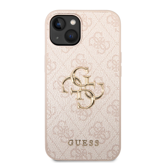 Hoes voor Apple iPhone 14, Guess, 4G Metal Logo, Roze