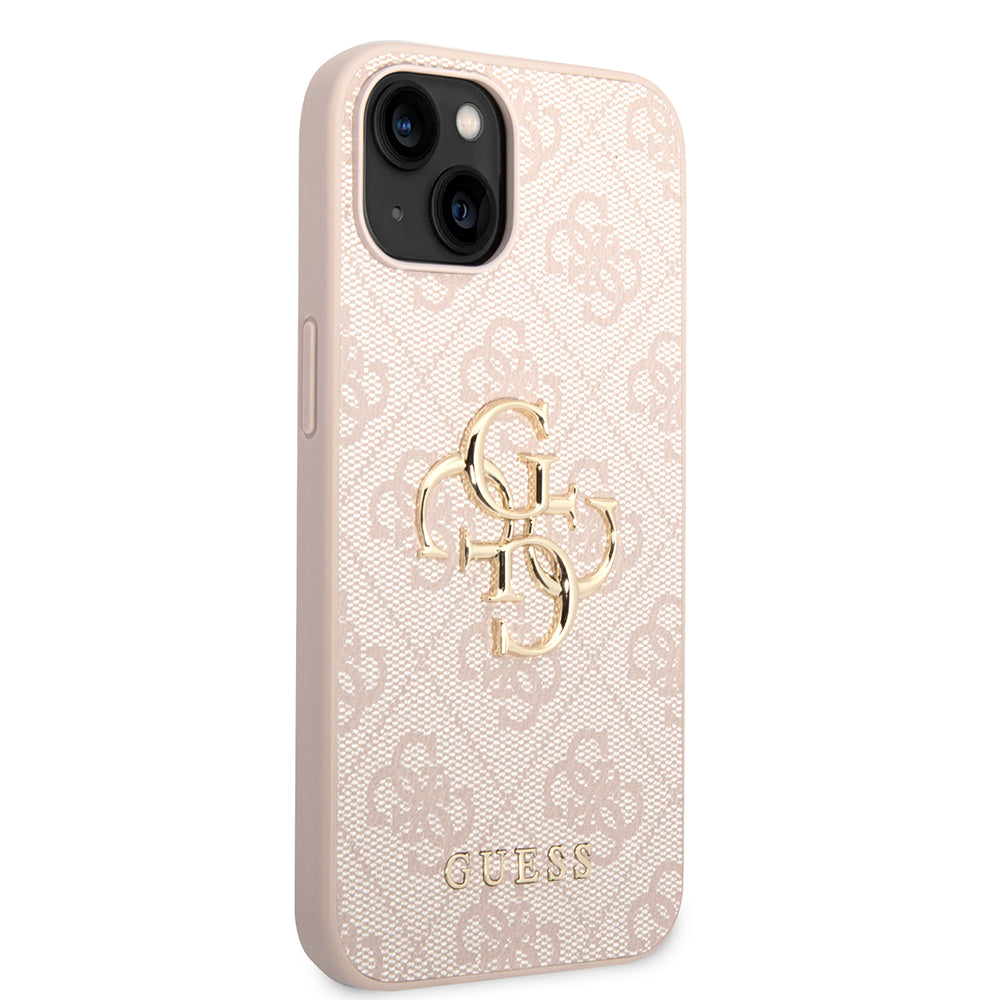 Hoes voor Apple iPhone 14, Guess, 4G Metal Logo, Roze