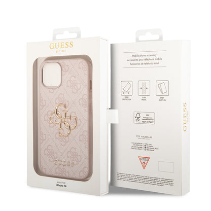 Hoes voor Apple iPhone 14, Guess, 4G Metal Logo, Roze