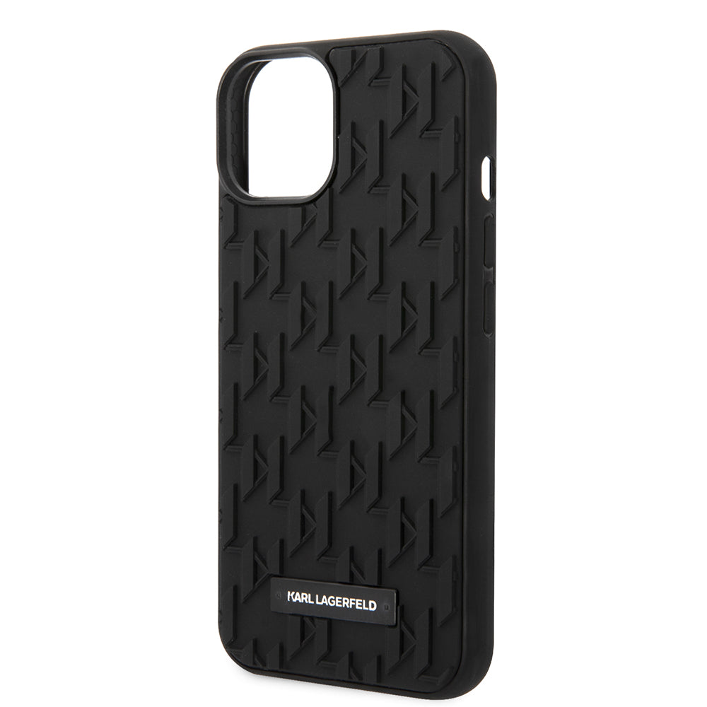 Hoes voor Apple iPhone 14 Plus, Karl Lagerfeld, 3D Monogram, Zwart