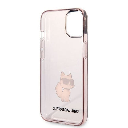 Case for Apple iPhone 14 Plus, Karl Lagerfeld, Ikonik Choupette, Pink