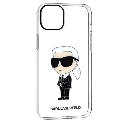 Hoes voor Apple iPhone 14 Plus, Karl Lagerfeld, Ikonik Karl, Transparant