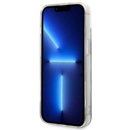 Hoes voor Apple iPhone 14 Plus, Karl Lagerfeld, Liquid Glitter Monogram, Zwart